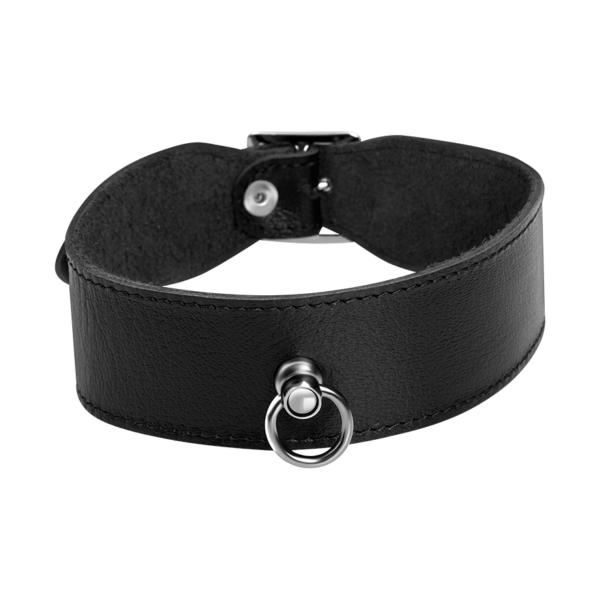 Breites Leder-Halsband mit O-Ring